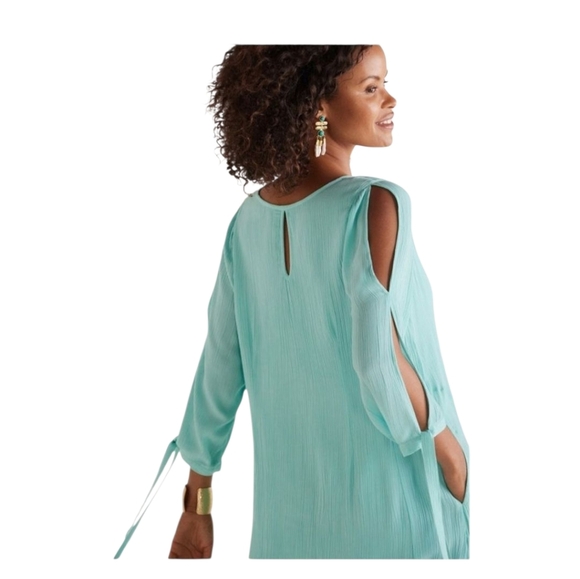 Soft Surroundings Womens Cardinal Cut Out Sleeves Hera Dress Size 18 - Picture 11 of 11